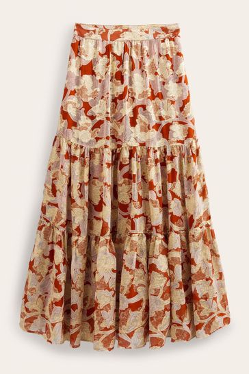 Metallic skirt orange online