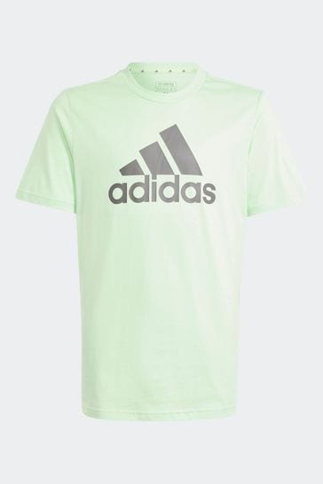 adidas Green Sportswear Essentials Big Logo Cotton T-Shirt