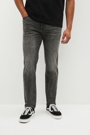 Grey Regular Fit Vintage Stretch Authentic Jeans