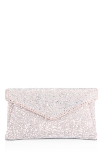 Carvela Pink Kross Jewel Clutch Bag