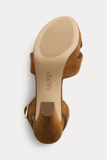 Buy Lauren Ralph Lauren Sasha Suede Platform Brown Heels from Next Netherlands