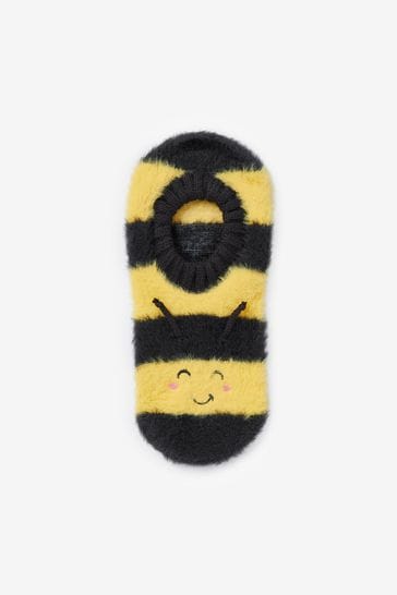 Yellow/Black Bee Footsie Slippers 1 Pack