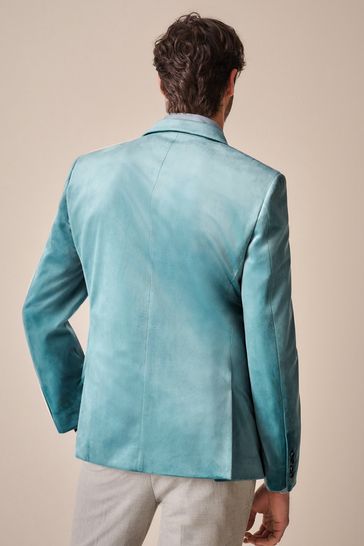 Light blue velvet suit new arrivals