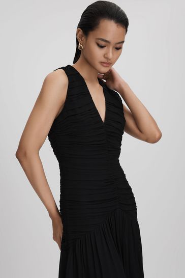 Black wrap cheap dress bodycon