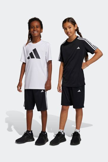 Buy adidas Black White Sportswear Junior Train Essentials AEROREADY 3 Stripes Regular Fit Shorts from Next Bahrain