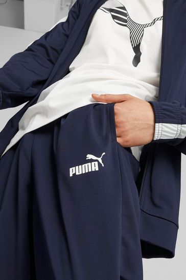 Navy blue puma on sale tracksuit