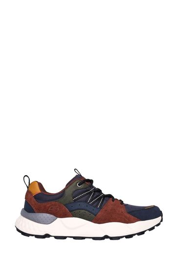 Skechers mens blue trainers cheap