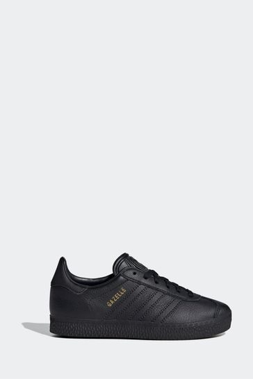adidas Originals Dark Black Gazelle Junior Trainers