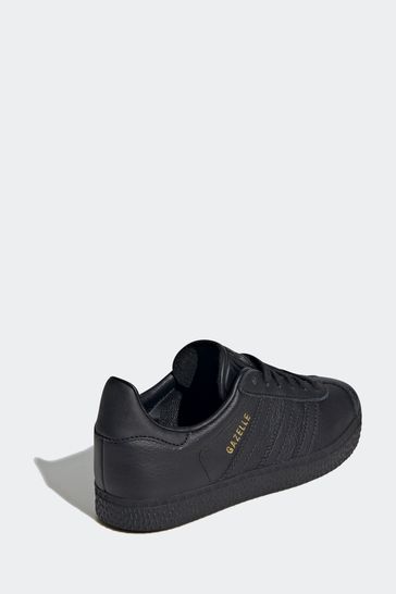 adidas Originals Dark Black Gazelle Junior Trainers