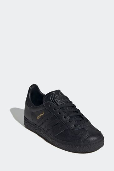 adidas Originals Dark Black Gazelle Junior Trainers