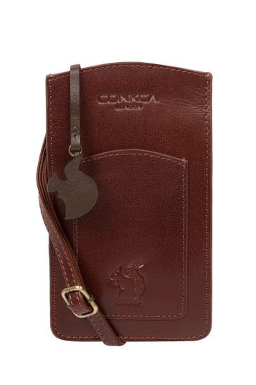 Conkca Siren Leather Cross-Body Phone Bag