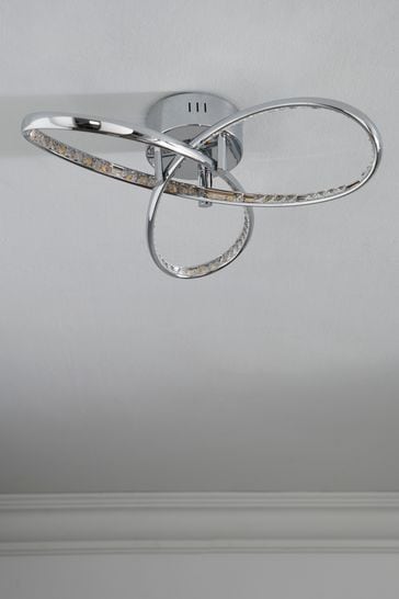 Buy Chrome Cara LED Flush Fitting Ceiling Light from the Next UK online shop