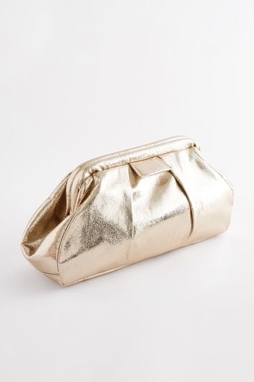 Metallic clutch bag sales
