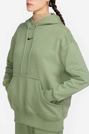Green nike hotsell swoosh hoodie