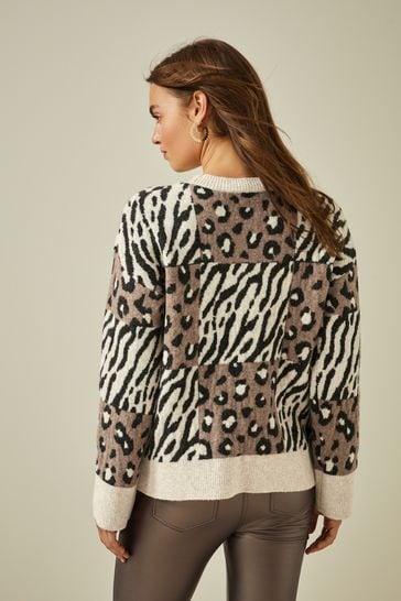 Next leopard jumper discount