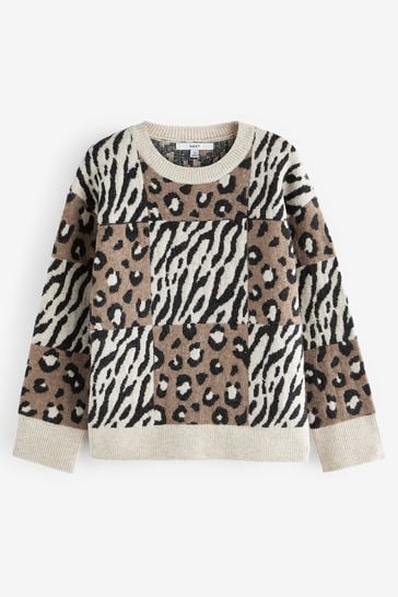 Animal print jumper next discount