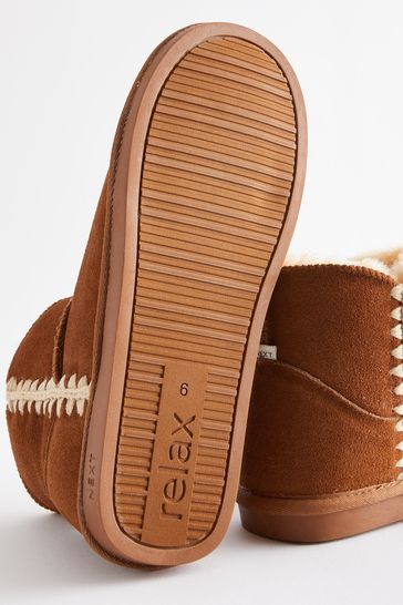 Leather slipper hotsell boots