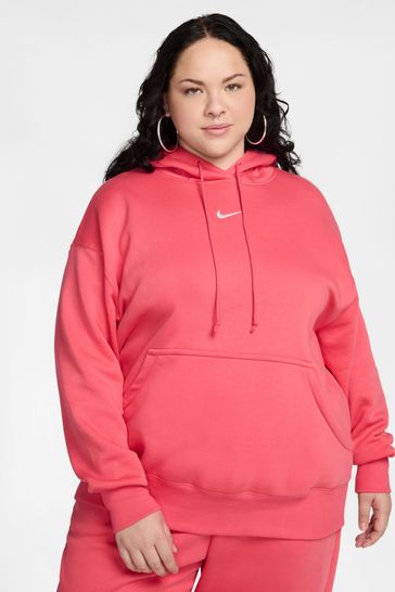 Buy Nike Red Curve Sportswear Phoenix Fleece Oversized Pullover Hoodie from Next Croatia