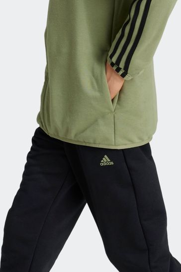 Green adidas tracksuit junior clearance