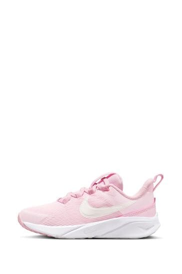 Buy Nike Pale Pink Star Runner 4 Junior Trainers from Next Luxembourg