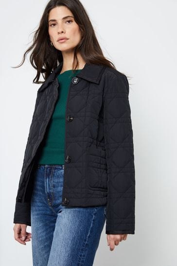 Lightweight diamond quilted on sale jacket