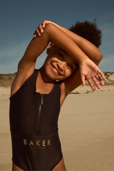 Baker by Ted Baker Navy Zip Swimsuit