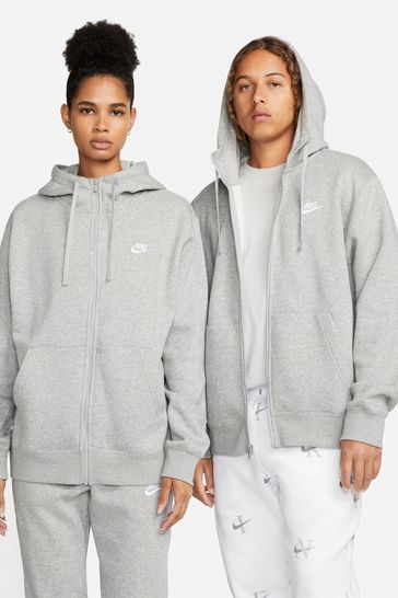 Grey nike hoodie womens zip up online