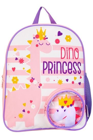 Harry Bear Pink Girls Dinosaur Backpack