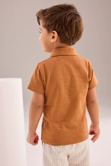 boys brown polo