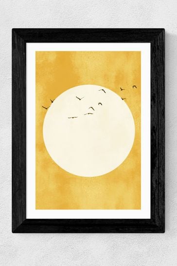 East End Prints Black Eternal Sunshine Print by Kubistika