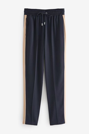 Trousers with gold side online stripe