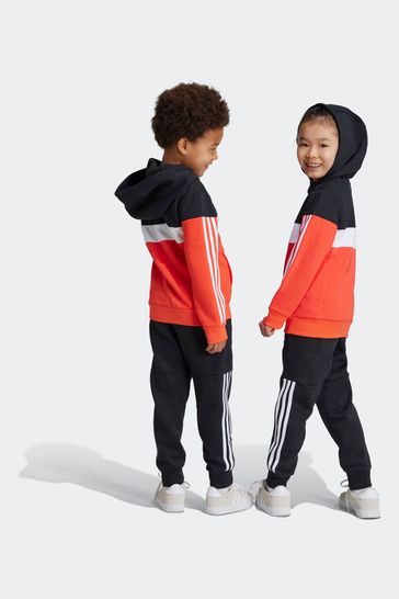 Red black adidas tracksuit shop