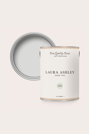 Laura Ashley Silver White Matte Emulsion 5LT Paint