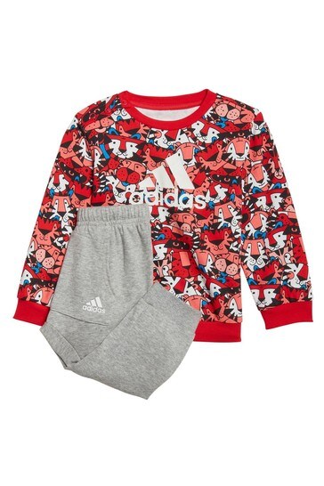 adidas Red Infant Favourites Tracksuit