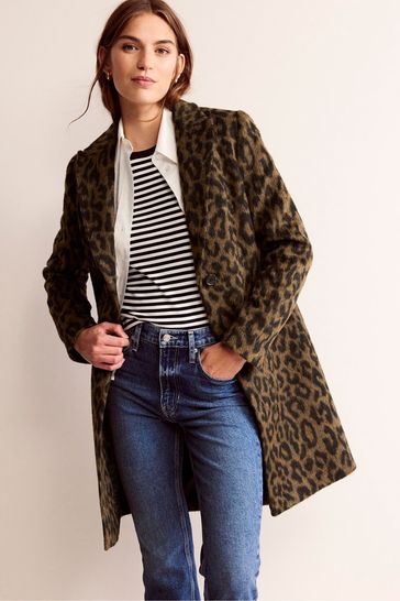 Boden animal print clearance coat