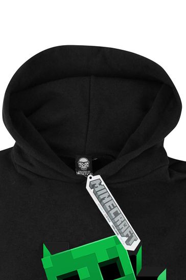 Buy Vanilla Underground Black 100 Cotton Minecraft Boys Creeper Placement Print Hoodie from Next Bahrain