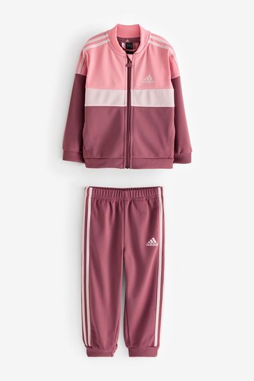 Nike tracksuit pink stripe best sale