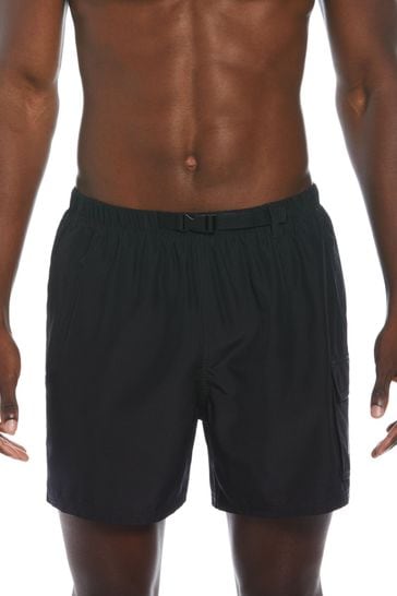 Nike Black 5 Inch Essential Volley Cargo Swim Shorts
