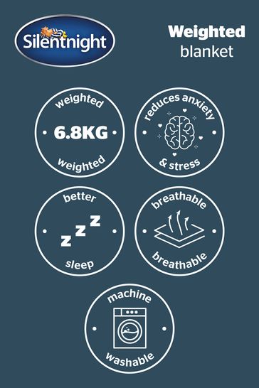 Buy Silentnight Grey Adults 6.8kg Weighted Blanket from the Next UK online  shop