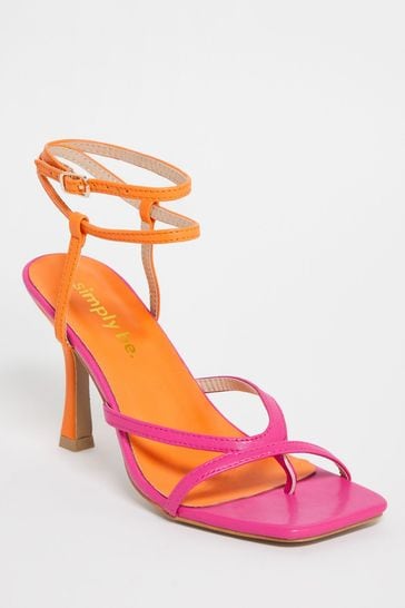 Strappy square toe heeled sandals new arrivals