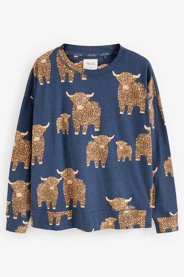 Buy Navy Blue Hamish Cotton Long Sleeve Pyjamas from Next USA