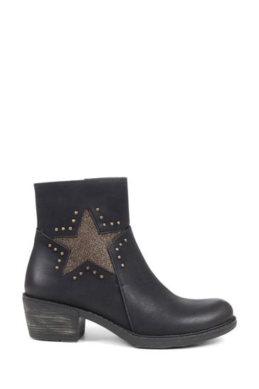 Black ankle boots with stars hot sale