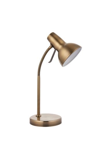 Gallery Home Antique Brass Prairie USB Table Lamp