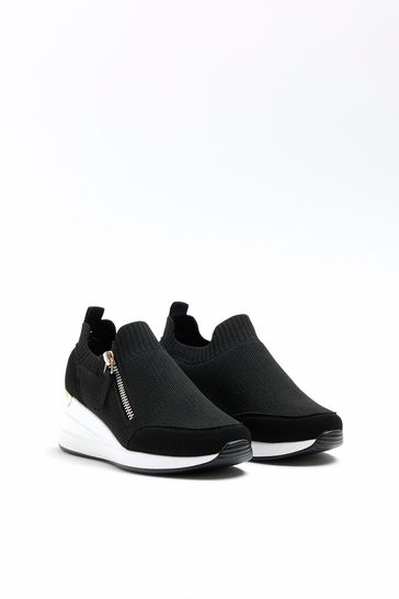 River island wedge trainers store