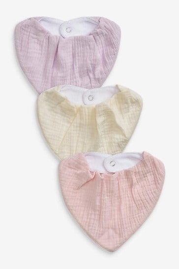 Buy 3 Pack Muslin Dribble Baby Bibs from the Next UK online shop