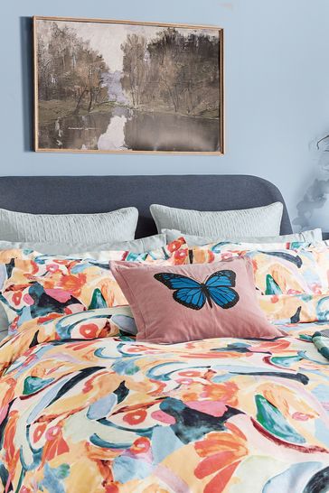 Ted Baker Blue Abstract Art Oxford Pillowcase