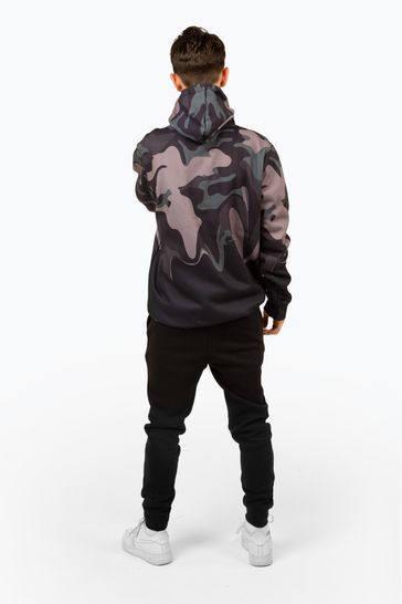 Hype. Boys Green Camo Drip Hoodie