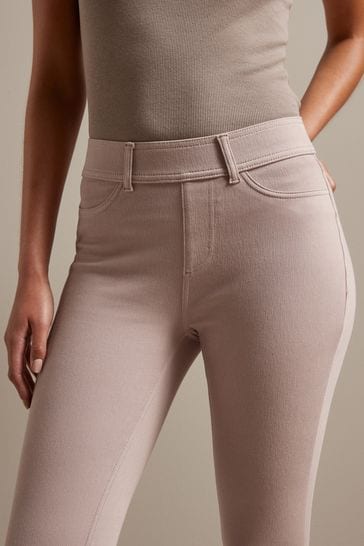 Buy Mauve Pink Jersey Denim Leggings from Next Bahrain