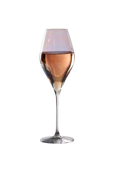 Lustre Iridescent Champagne Flutes Glasses Set of 4-In An Elegant