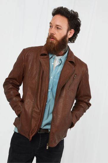 Joe Browns Brown Burner Leather Jacket